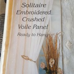 Arnotts Solitaire Embroidered Crushed Voile Panel 53' x 54' RRP 25.00 Each