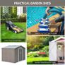 9 x 6FT Foundation Ventilation Steel Outdoor Garden Shed Grey (FREE SHIPPING) Image 7