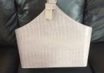 Magazine holder. Grey croc. New.