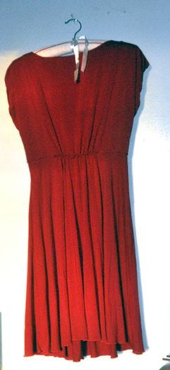 Red Dress, Max Studio, Sz L, Viscose, Knee-length