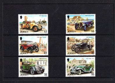 1989 Jersey Vintage Cars (1st series) Commemorative Stamps Mint Never Hinged MNH)