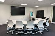 Semi-Circular Meeting Table with Integrated Power