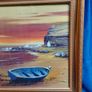 Can post! Vintage Framed Coastal Sunset Print ("A. Peters") Image 6