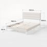 Double Upholstered Bed Frame with Headboard (135 x 190 cm) Image 2