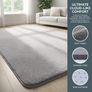 Modern Rugs Living Room Non-Slip Carpet, 120x160 cm, Grey  Extra Soft Machine Washable, Non-Shedding Area Rugs, Thick Memory Foam Backing, Home Decor for Bedroom, Nursery, Office Image 3