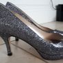 Size 36 LIKE NEW Stunning Going Out Party Wedding High Heels Dimond Shoes Image 2