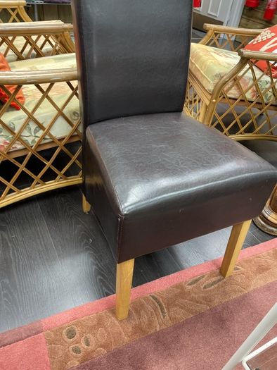 Brown leather chair