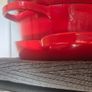 2x Crofton iron cast casserole pots in red Image 8
