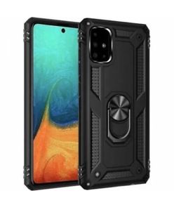 Armour Case Stand For Samsung Galaxy A51 Black Hybrid Back Cover Shockproof