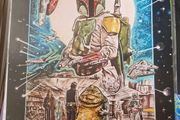 Boba Fett signed poster