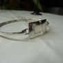 Sterling Silver 925 Mother of Pearl Set. Pendant, Bangle and Earrings. Hallmarked London 2006 Image 5