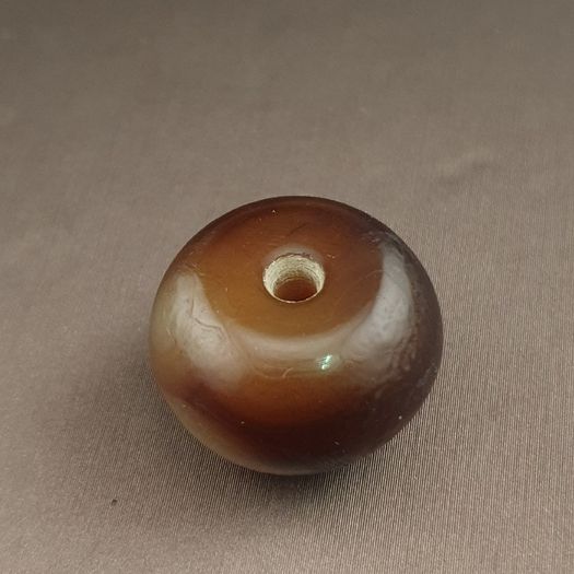 Vintage Natural Pattern Sulemani Tire Shape Agate Bead Amulet