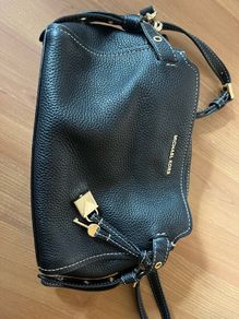 michael kors handbag black leather crossbody