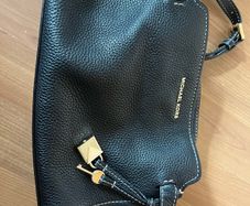 michael kors handbag black leather crossbody