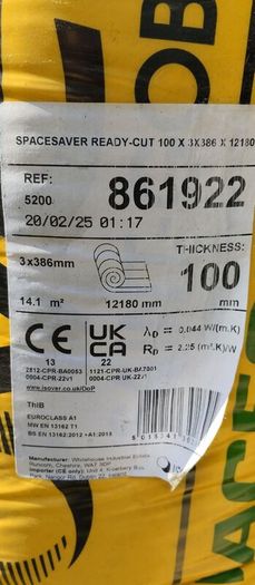 Rolls of glass mineral wool