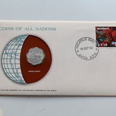 Vintage Bangladesh 1974 Coin Stamp cover BUNC  FAO