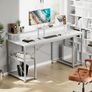 Computer Desk with Shelves, 120 x 50 cm Gaming Desk with Storage, Home Office Table, Modern Simple Style PC Table, Stable Workstation Image 7