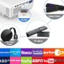 Projector with Projection Screen 1080P Full HD Supported, Upgraded 6500 Lux Video Projector Compatible with TV Stick PS4 HDMI USB AV (FREE POSTAGE Image 4