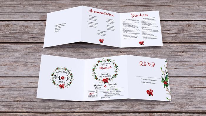Winter/Christmas Trifold Invitation