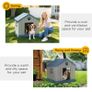 Dog Kennel Outdoor for Medium Dogs, Waterproof Plastic Dog House for Garden, Patio, 85 x 79 x 82 cm, Grey Image 5