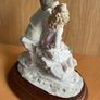 Vintage A. Belcari Figurine - Two children sitting on a rock. Image 4