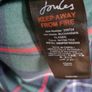 mens JOULES long sleeve shirt Size Medium classic fit tartan check navy green Image 8