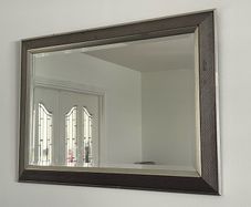 Mirror Silver Framed Living Room Mirror 64 cm 90 cm