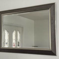 Mirror Silver Framed Living Room Mirror 64 cm 90 cm
