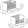 Pristine condition IKEA Myllra cot with large drawer Image 7