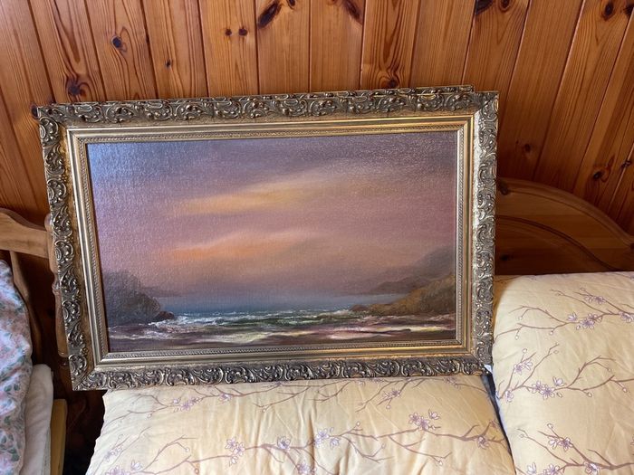 2 original Rita Henchy paintings for sale in original antique frame