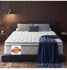 King Size Mattress, 25cm 7-Zone Hybrid Orthopedic for Back Support 1000 Pocket Springs +Memory Foam, Medium Firm, Motion Isolation, Reinforced Edges, Cooling Breathable