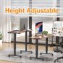 Height Adjustable Electric Standing Desk - 100x60 cm Stand Up Table Desk Thick Splice Board, Smart Control Panel 3 Memory Heights, Anti-Collision System, Sit Stand Desk for Home Office Image 5