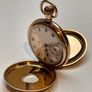 Vintage Omega Half Hunter Gold Filled Pocket Watch Image 3