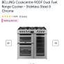 BELLING Cookcentre 90DF Dual Fuel Range Cooker - Stainless Steel & Chrome Image 2