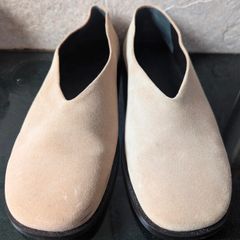 COS beige leather flat shoes
