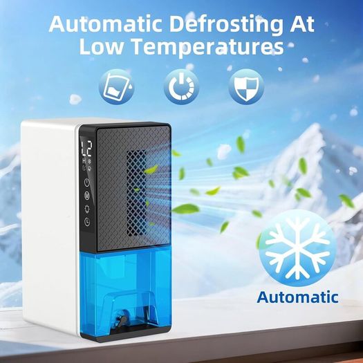 Dehumidifier for Bedroom, 2300ml Small Dehumidifiers with Auto Shut Off, 24H Timer, Auto Defrost & 7 Colour Light, Portable Dehumidifier for Bathroom, Wardrobe and Basement