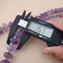Vintage Beautiful Melon Shape Purple Ameythst beads Necklace 22 inches Image 2