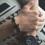Black Anchor Bracelet unisex Image 5