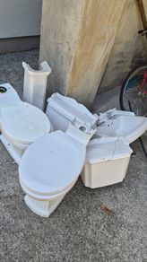 2 toilets and sink