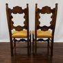 Set of 8 Vintage Italian Walnut Dining Chairs 1950s Image 5