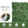 Artificial Leaf Hedge Screen, Expandable Faux Privacy Fence Panel for Garden Outdoor Indoor Decoration, 3M x 1M, Dark Green Image 5