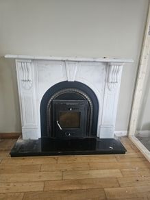 Marble Fireplace with Stove