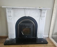 Marble Fireplace with Stove
