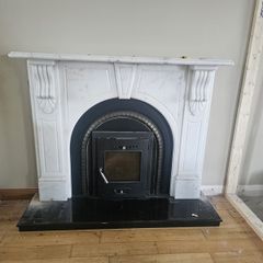 Marble Fireplace with Stove