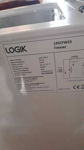 Logik chest freezer