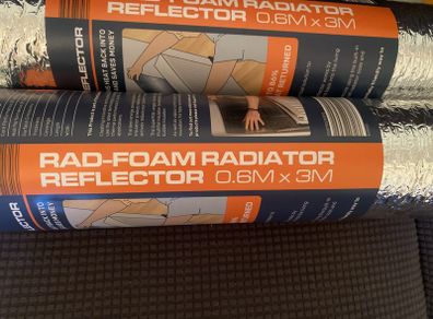 2 x Radiator reflector insulation rolls