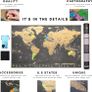 Scratch Off World Map Large - Ultra detailed with all U.S States - Accessories Kit and Gift Tube - 70 x 42cm - Deluxe Cartographic Image 3