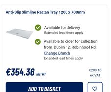 Shower trays 1200x700