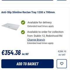 Shower trays 1200x700
