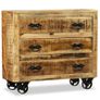 Sideboard with 3 Drawers Rough Mango Wood Image 3